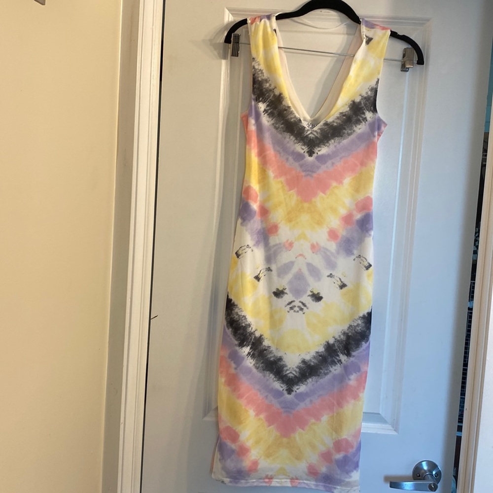 NWT, Never been Worn. AFRM Tie dye strapless dress. Size XS SO PRETTY!